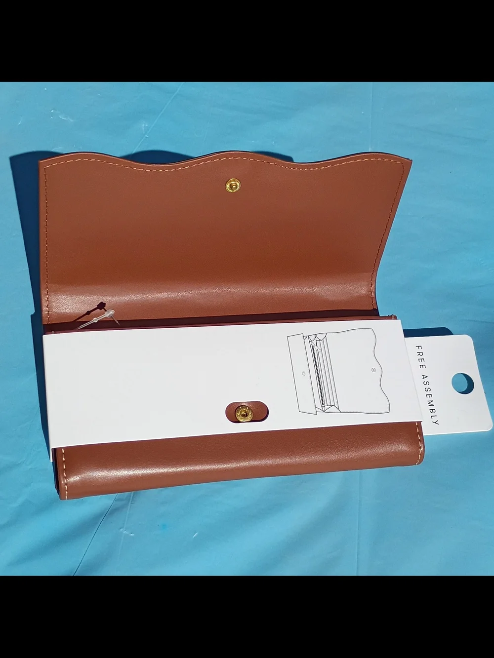 Free Assembly Tan Wave-Overlay Ladies Wallet